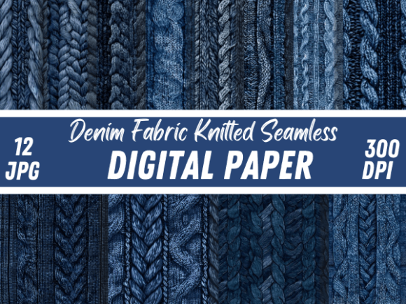 Denim Fabric Knitted Texture Backgrounds Graphic Backgrounds By Creative River