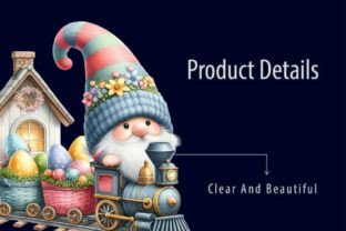 Watercolor Easter Gnome Train Clipart Graphic Illustrations By Dreamshop 3