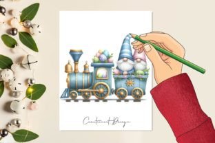 Watercolor Easter Gnome Train Clipart Graphic Illustrations By Dreamshop 5