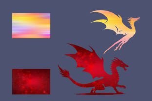 25 Magical Dragon Canva Frames Illustration Illustrations Imprimables Par ElementDesignAndArt 3