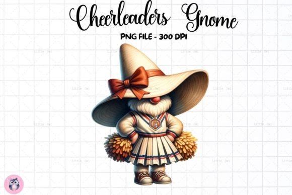 Cheerleaders Gnome Clipart Gráfico Manualidades Por Little Owl