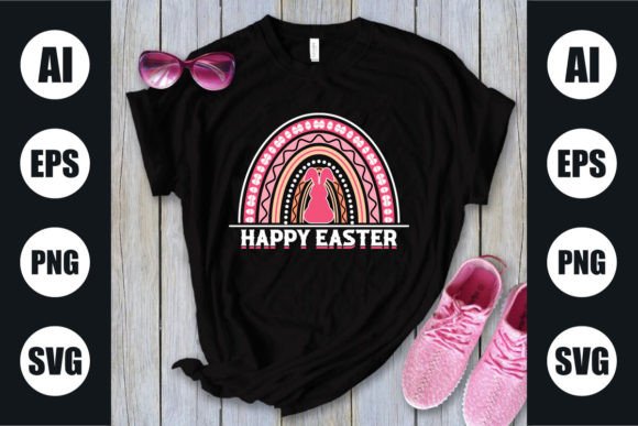 Happy Easter T Shirt , Rainbow Design Grafika Projekty Koszulek Przez nobabsorkar1