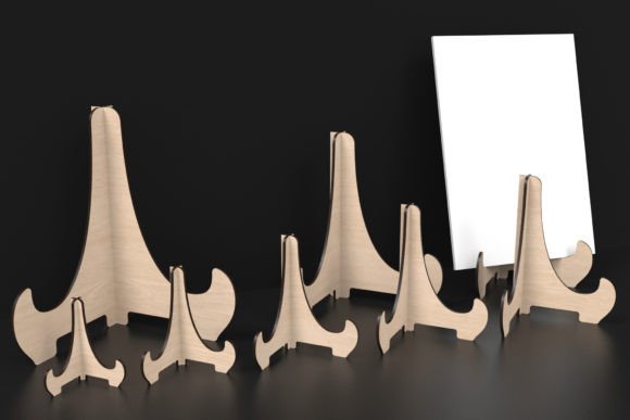 Laser Cut Easel Stand Backs Svg Files Illustration SVG 3D Par ThemeXDigital