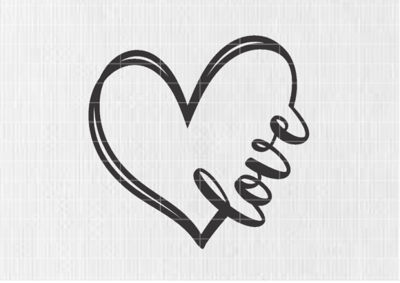 Love SVG, Love Heart Svg Love Heart Svg Grafik Plotterdateien Von SVG DEN