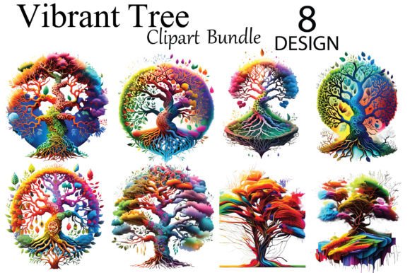 Vibrant Tree Illustration Illustrations Imprimables Par AM-Designer