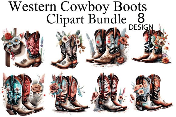 Western Cowboy Boots Illustration Illustrations Imprimables Par AM-Designer