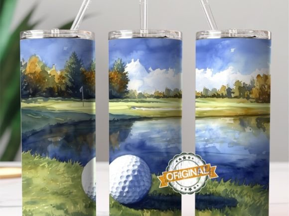Golf Tumbler Wrap PNG Golfer Ball Graphic Crafts By MerchSuperb
