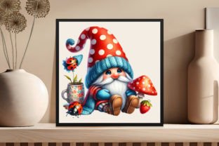 Watercolor Ladybug Gnome Clipart Illustration Illustrations Imprimables Par RevolutionCraft 4