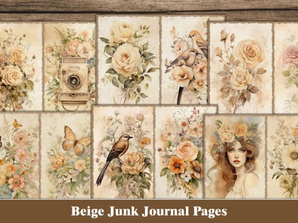 Boho Junk Journal Kit Floral Scrapbook Graphic Crafts By Wildflower Publishing