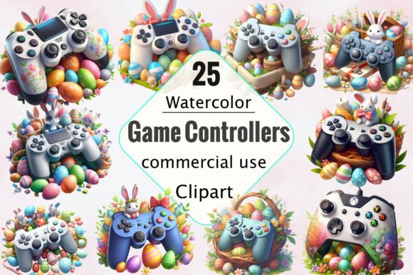 Easter Game Controllers Sublimation PNG Grafik Druckbare Illustrationen Von SVGArt