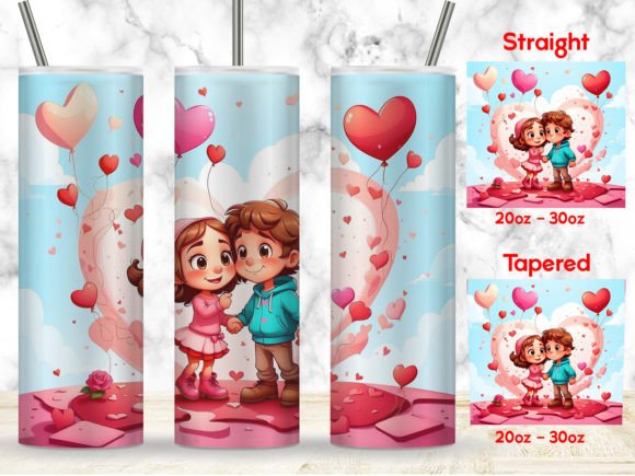 Valentines Tumbler Wraps PNG Graphic Crafts By efuture studio