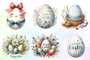 Watercolor Easter Eggs Clipart Graphic Illustrations By LibbyWishes 2