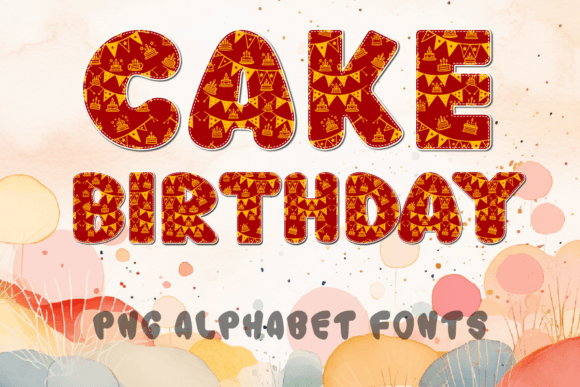 Birthday Cake Alphabet Fonts Graphic Objects By MOMAT THIRTYONE