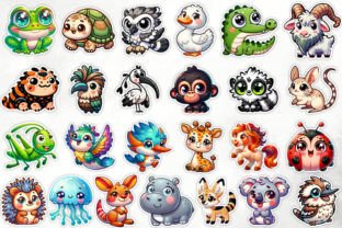 220+ 3D Cute Animals Stickers Bundle Graphic Illustrations By Aspect_Studio 3