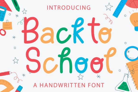 Back to School Script & Handwritten Font By Densu Creative