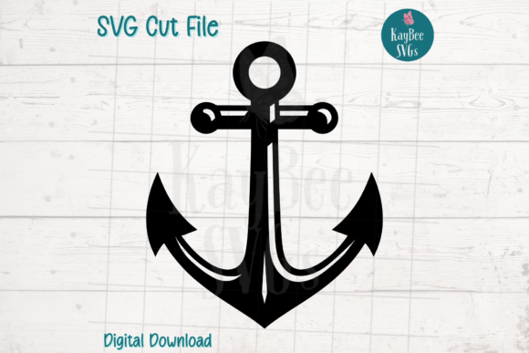 Boat Anchor SVG Cut File Gráfico Ilustraciones Imprimibles Por kaybeesvgs
