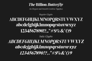 The Billion Butterfly Serif Font By zeenesia 20