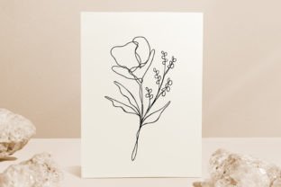 Floral Line Art Bundle | 6 Wildflowers Graphic Illustrations By RachelFredericksCreative 3