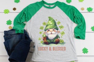 Lucky & Blessed Retro St.Patrick’s PNG Illustration Artisanat Par Trendy T shirt Store 3