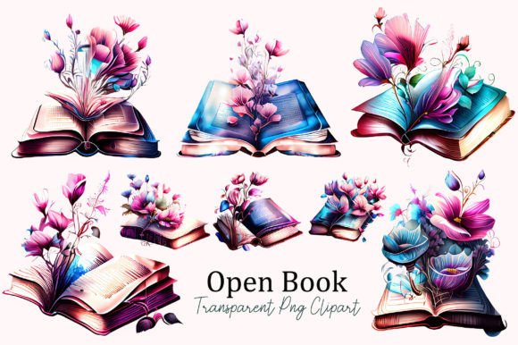 Open Book Afbeelding Afdrukbare Illustraties Door Colourful