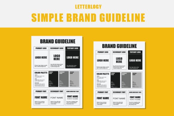 SIMPLE BRAND GUIDELINE TEMPLATE Graphic Print Templates By letterlogy
