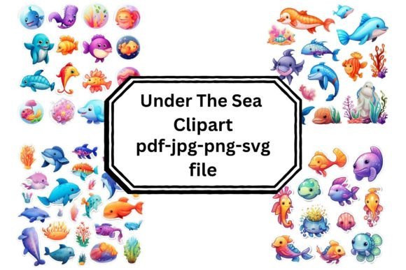 Under the Sea Clipart Graphic Illustrations By Retro Prince