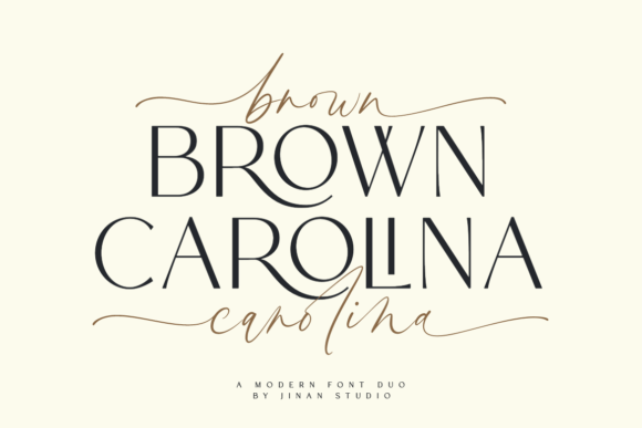 Brown Carolina Duo Script & Handwritten Font By jinanstd