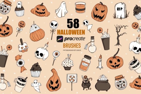 Halloween Procreate Brushes Graphic Brushes By PdknyStudio