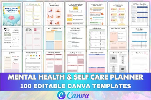 Mental Health & Self-Care Planner KDP Graphic KDP Interiors By KDP Mount