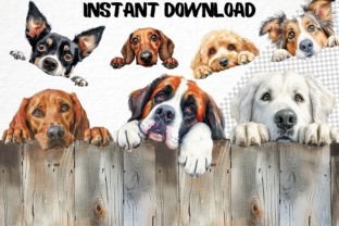 Peeking Dog Breed Clipart Bundle Graphic Illustrations By MokoDE 2