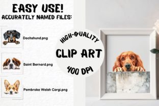 Peeking Dog Breed Clipart Bundle Graphic Illustrations By MokoDE 9