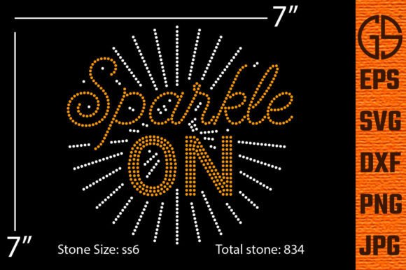 Sparkle on Rhinestone Template Design Graphic T-shirt Designs By Graphic Solution