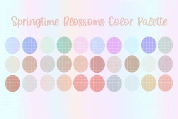 Spring Blossoms Procreate Color Palette Graphic Add-ons By Sierras Crafts Creations