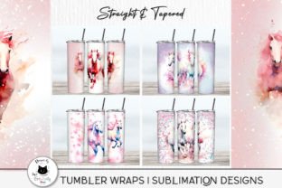 Watercolor White Horse Tumbler Wraps Graphic Crafts By Ivy’s Creativity House 2
