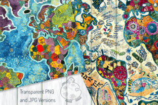 World Maps - Scrapbooking Papers Gráfico Planos de Fundo Por Prawny 4