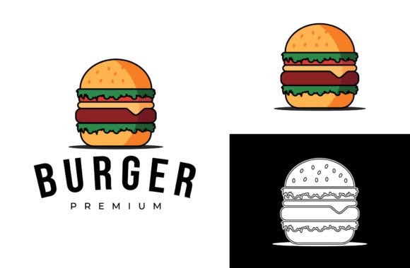 Double Meat Burger Logo Graphic Logos By rojafaizm