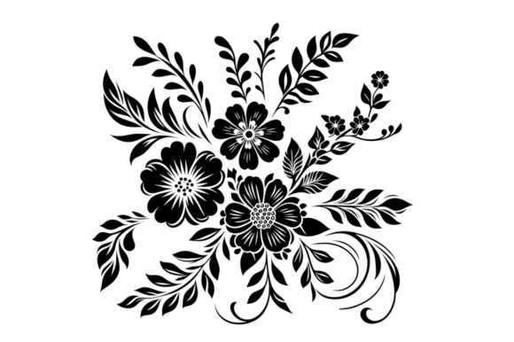 Floral SVG for Crafting, Flower Cut File Grafika Ilustracje do Druku Przez Artful Assetsy