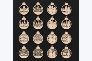 Laser Cut Christmas Baubles Svg Files Graphic 3D Christmas By ThemeXDigital 8
