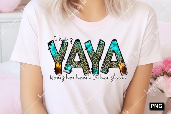 This Nana Wears Her Heart on Her Sleeve Graphic T-shirt Designs By happy svg club