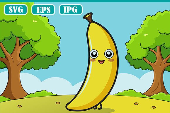 Banana Grafika Ilustracje do Druku Przez Andidda Creative