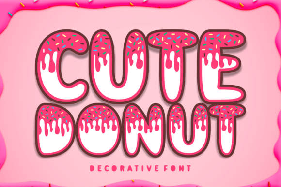 Cute Donut Decorative Font By Riman (7NTypes)