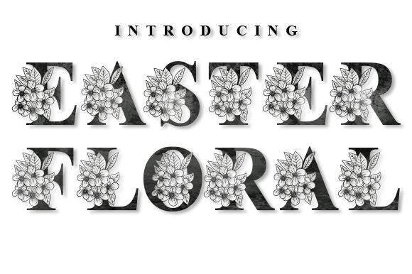 Easter Floral Monogram Decorative Font By fontbrand19