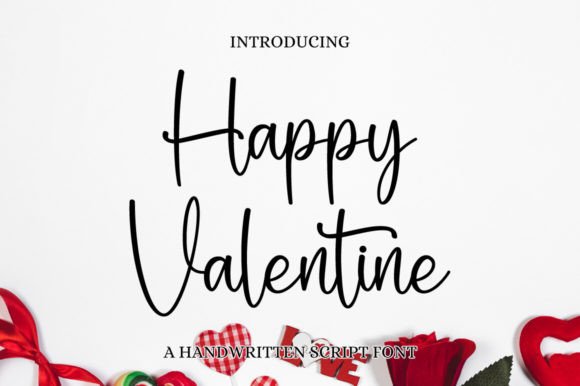 Happy Valentine Script Fonts Font Door Nirmala Creative