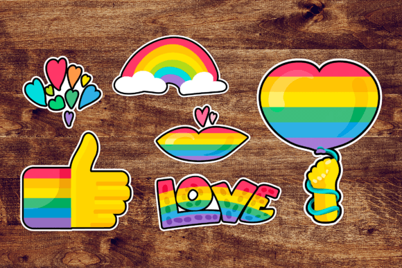 LGBTQI Pride Stickers Set Graphic Crafts By barsrsind