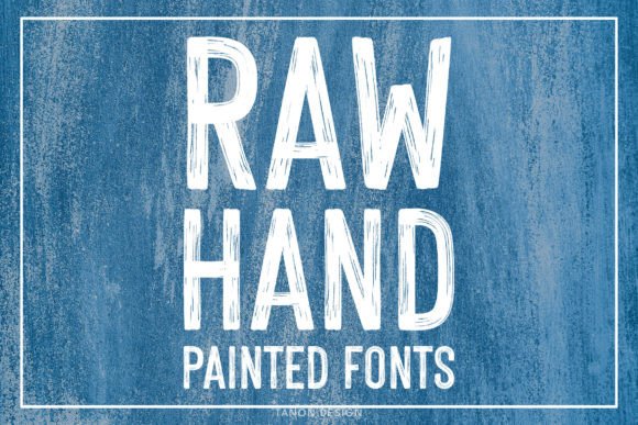 Raw Hand Painted Fuentes Caligráficas Fuente Por tanondesign