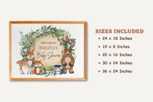 Woodland Baby Shower Welcome Sign Graphic Print Templates By regalcreds 1