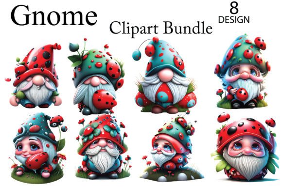 Gnome Sublimation Bundle Illustration Modèles d'Impression Par AM-Designer