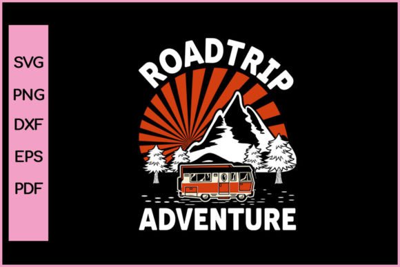 Road Trip Adventure Outdoor T-shirt SVG Gráfico Manualidades Por Nice Print File