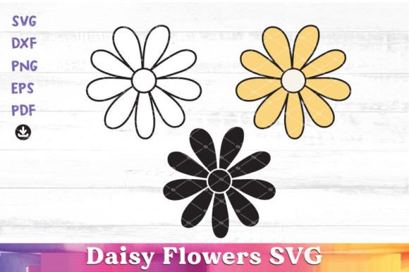 Daisy Svg, Daisy Flower Clipart Grafik Plotterdateien Von EasyConceptSvg