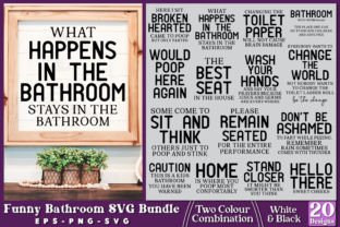 Funny Bathroom SVG Bundle Illustration Artisanat Par Graphic Home 1